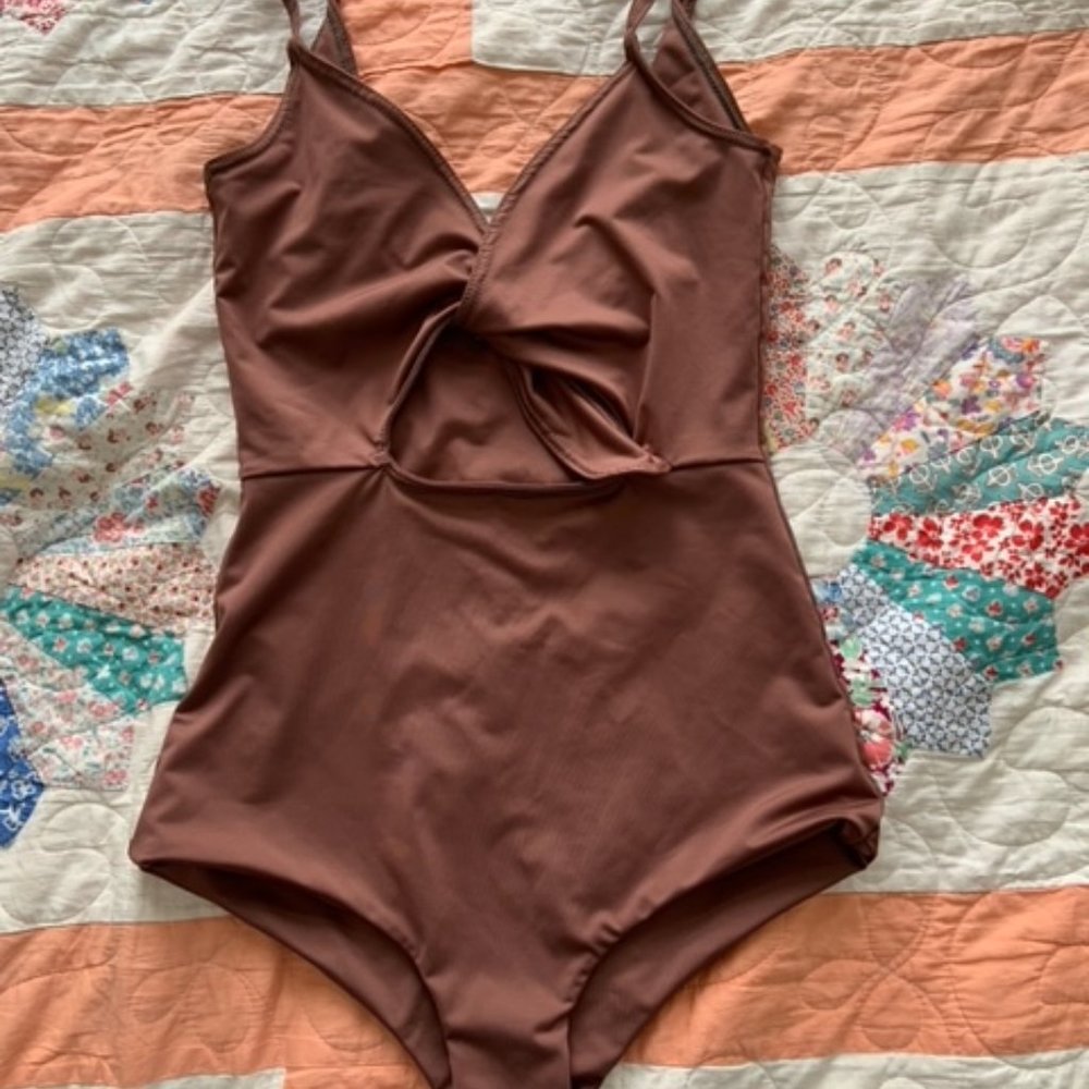 Hackwith Design House Knot One Piece in "Chestnut"